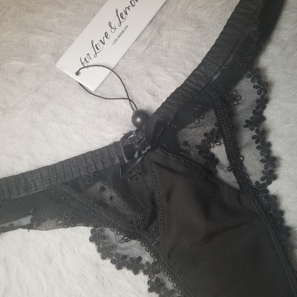 For Love and Lemons Dahlia Pleated Thong Panty NWT - Picture 6 of 11